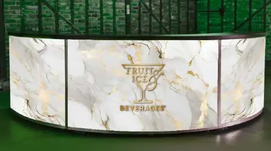 Fruit & Ice Beverages mobile marble bar